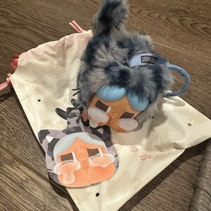POP MART CRYBABY Wild But Cutie Series Blind Box Plushie Keychain - Denim Cutie
